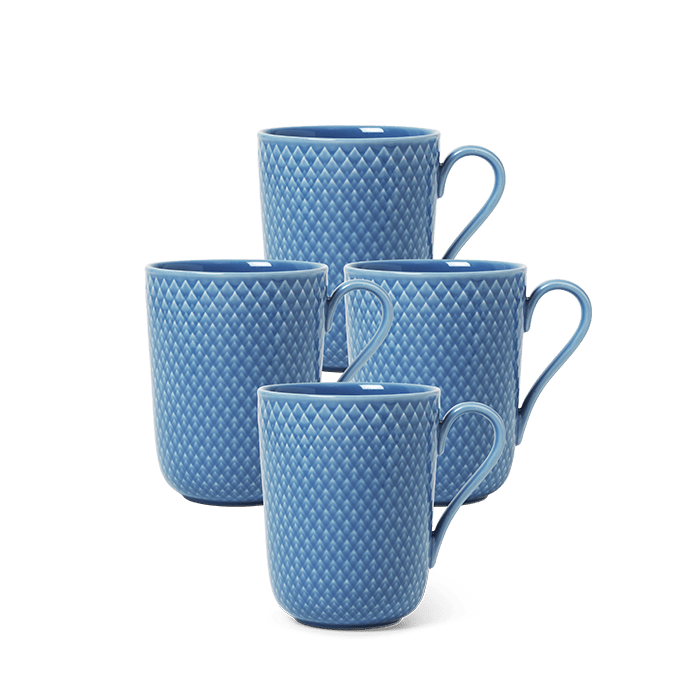 lyngby-porcel-n-rhombe-color-mug-with-handle-set-blue-11-2-oz-4-pcs