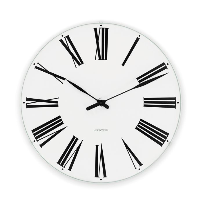 Arne Jacobsen Roman Wall Clock, Large, Ø: 11.4