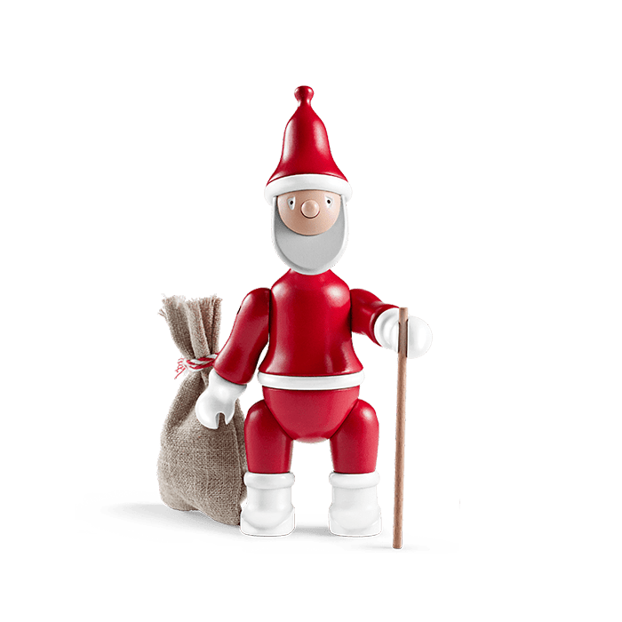Kay Bojesen Santa Claus, Red/White, H: 7.7