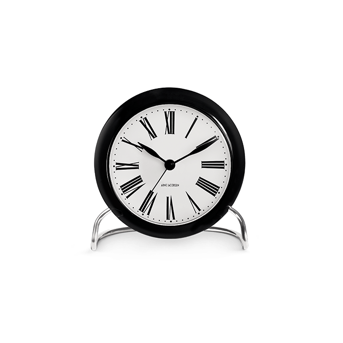 Arne Jacobsen Roman Table Clock, White/Black, Ø: 4.3 Arne Jacobsen Roman Table Clock, White/Black, Ø: 4.3
