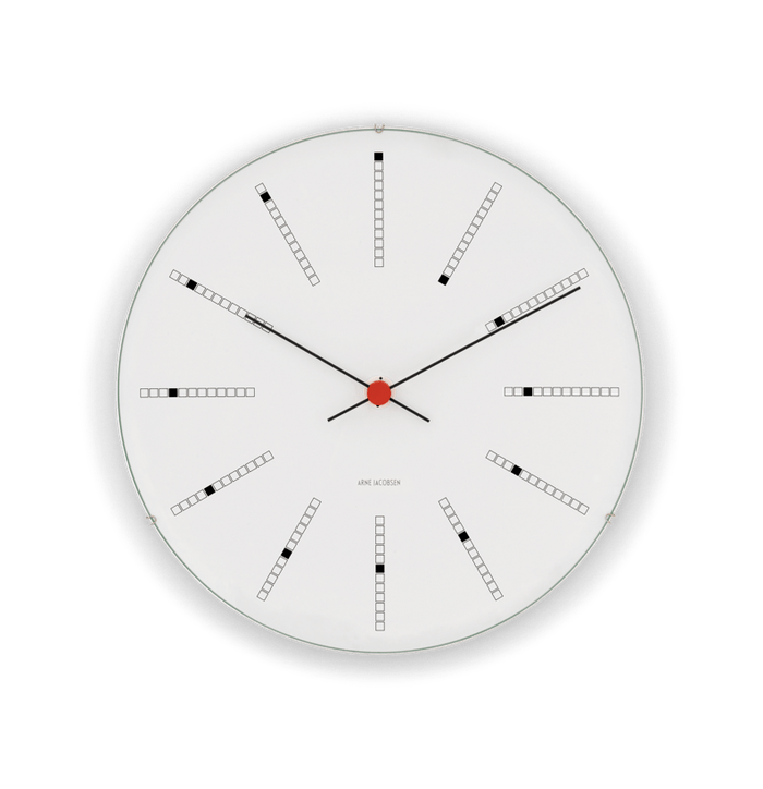 Arne Jacobsen Bankers Wall Clock, White, Large, Ø: 11.4 Arne Jacobsen Bankers Wall Clock, White, Large, Ø: 11.4
