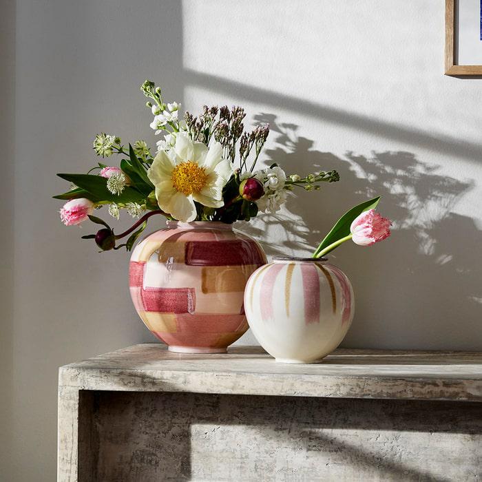 Kähler Canvas Vase, Rose/Brown, 7.9
