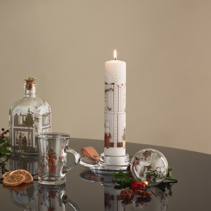 S284 ホルムガード トーベンヨルゲンセン クリスタルバブル ペーパーウェイト Holmegaard Design With Light Block Candleholder, Clear, D: 6.7