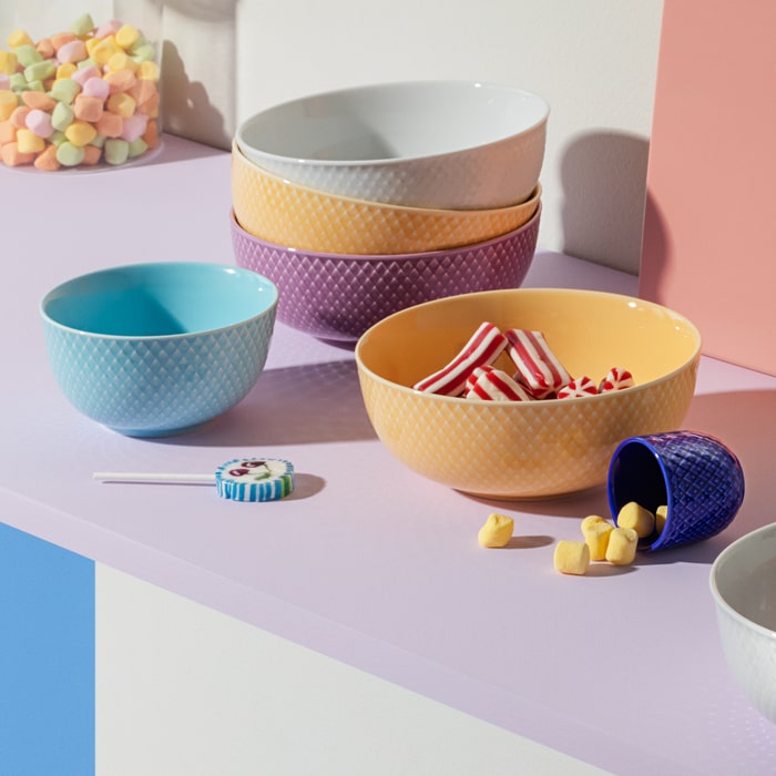 Lyngby Porcelæn Rhombe Color Bowl, Ø: 6.1