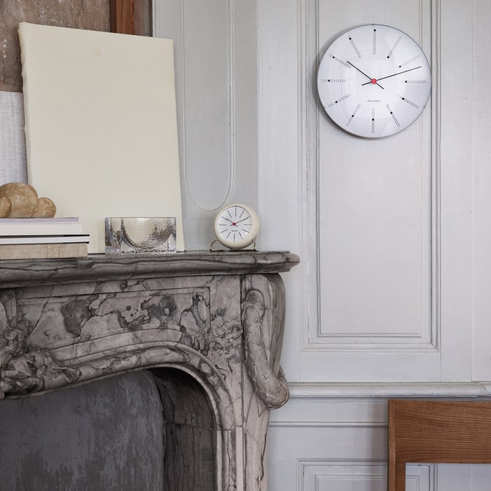 Arne Jacobsen Bankers Table Clock, Ø: 4.3