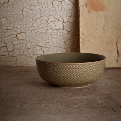 Lyngby Porcelæn Rhombe Earth Bowl, Clay, 4 Pcs.