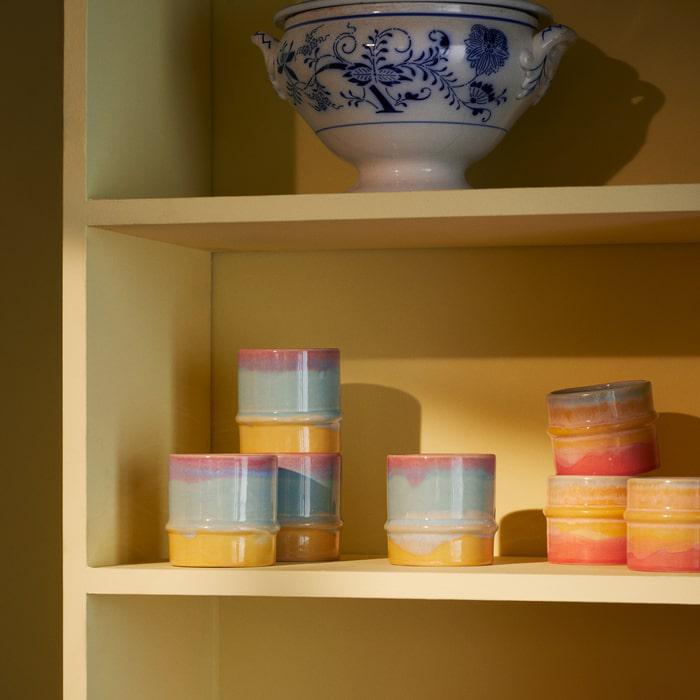 Kähler Poppery Mug, Pink/Mint/Yellow – rosendahl.com