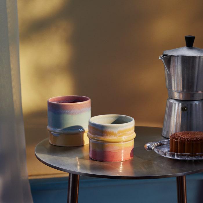 Kähler Poppery Mug, Pink/Mint/Yellow – rosendahl.com