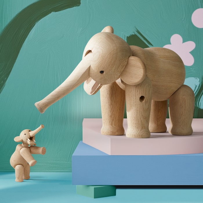 置物 KAY BOJESEN elephant Kay Bojesen Elephant, Large, Oak – rosendahl.com