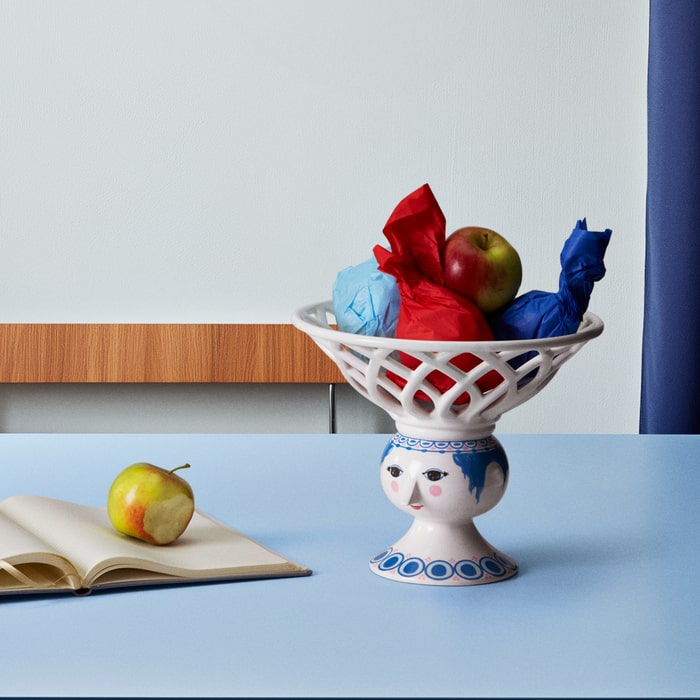 Bjørn Wiinblad Dora Fruit Bowl, Blue, Ø: 9.8