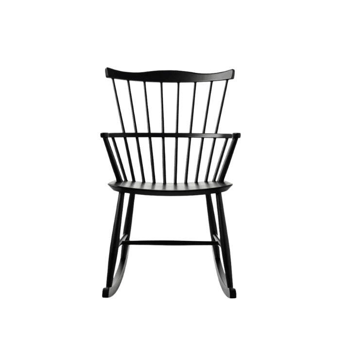 FDB Møbler J52G Rocking Chair, Jet Black Painted Beech – rosendahl.com