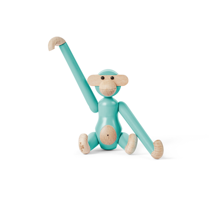 Kay Bojesen Monkey, Mini, Turquoise, H: 3.7