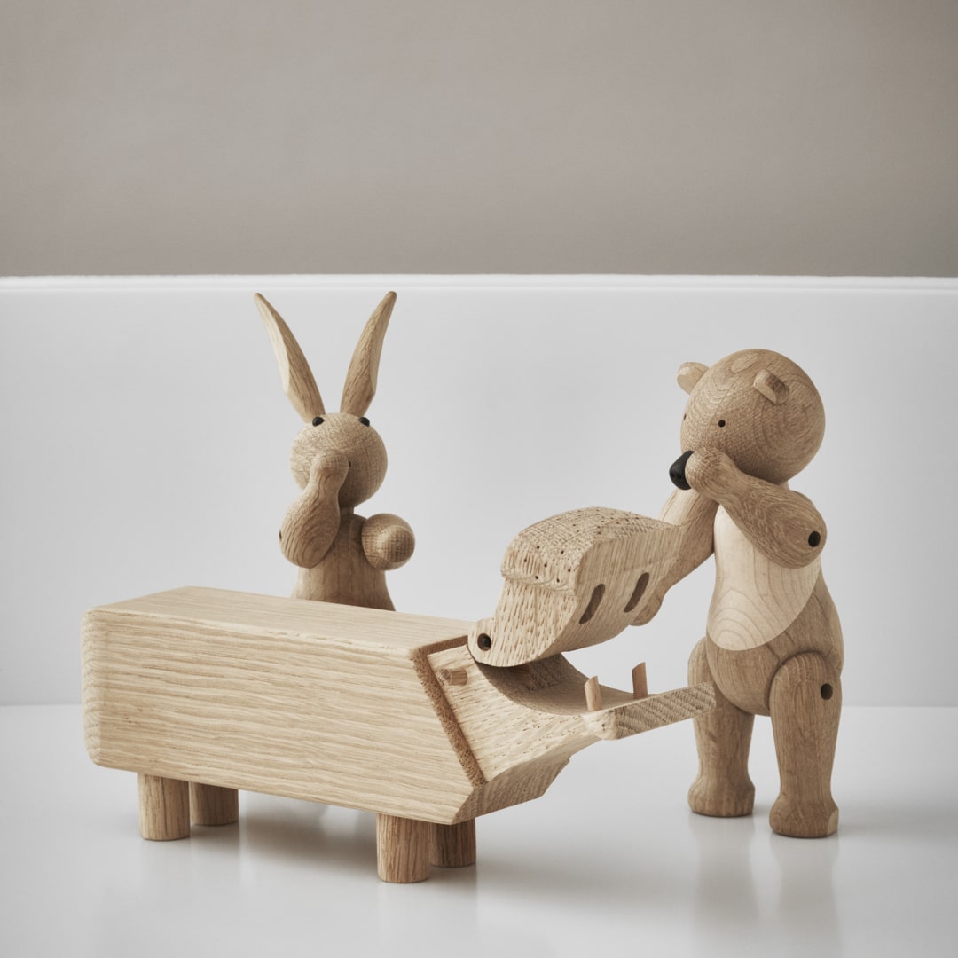 Kay Bojesen Rabbit, Oak, H: 6.3