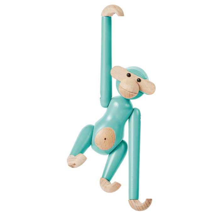 Kay Bojesen Monkey, Mini, Turquoise, H: 3.7