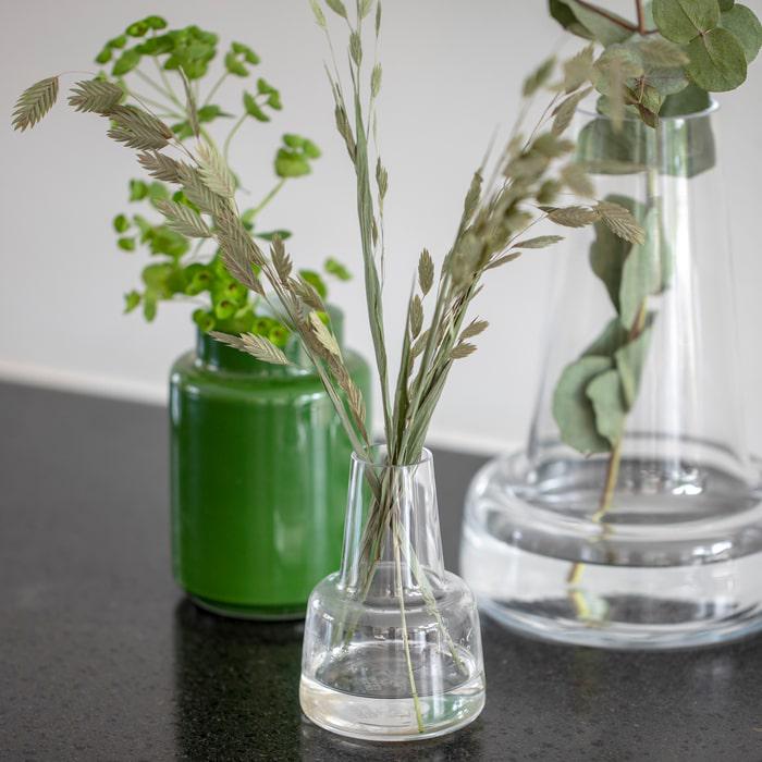 Holmegaard Flora Vase, Clear, H: 4.7