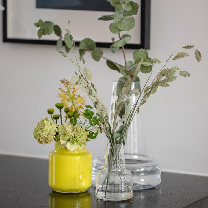 Holmegaard Flora Vase, Clear, H: 4.7