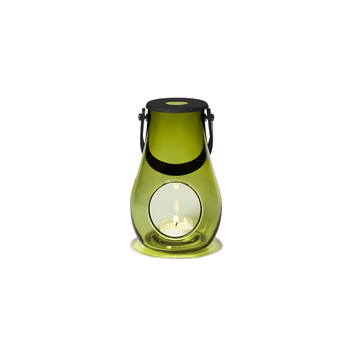 Holmegaard Design With Light Lantern, Olive Green, H: 6.5
