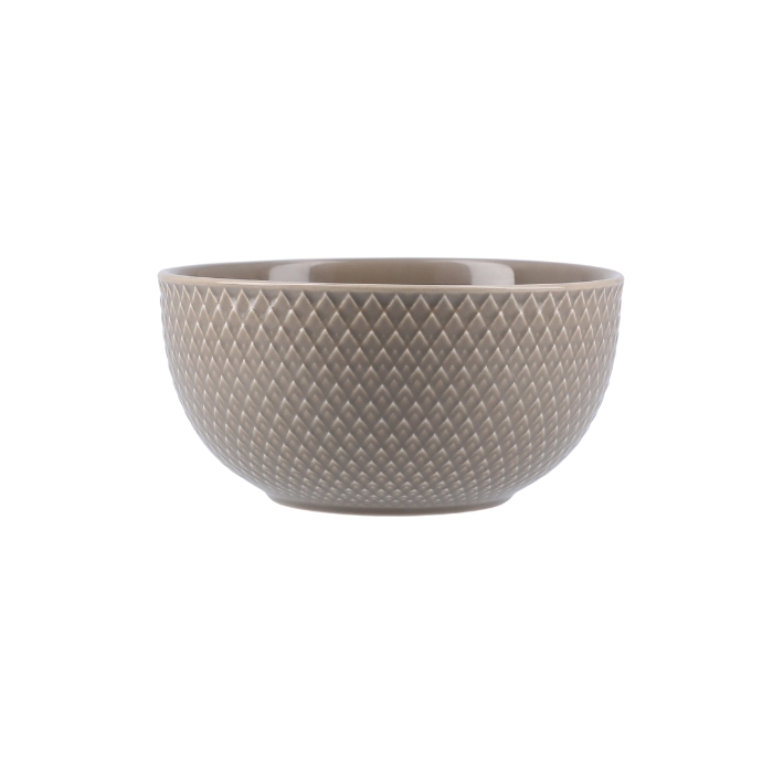 Lyngby Porcelæn Rhombe Earth Bowl, Clay, Ø: 5.1