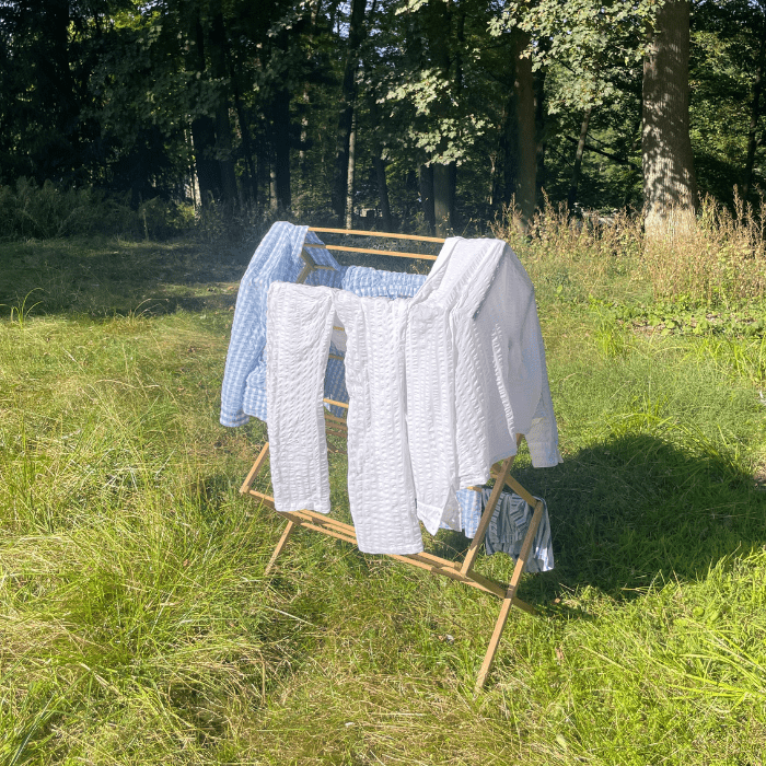 JUNA Bianca Lounge Shirt, White/Light Blue