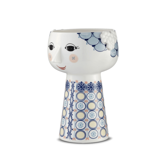 Bjørn Wiinblad Eva Vase, Dark Blue, H: 7.3
