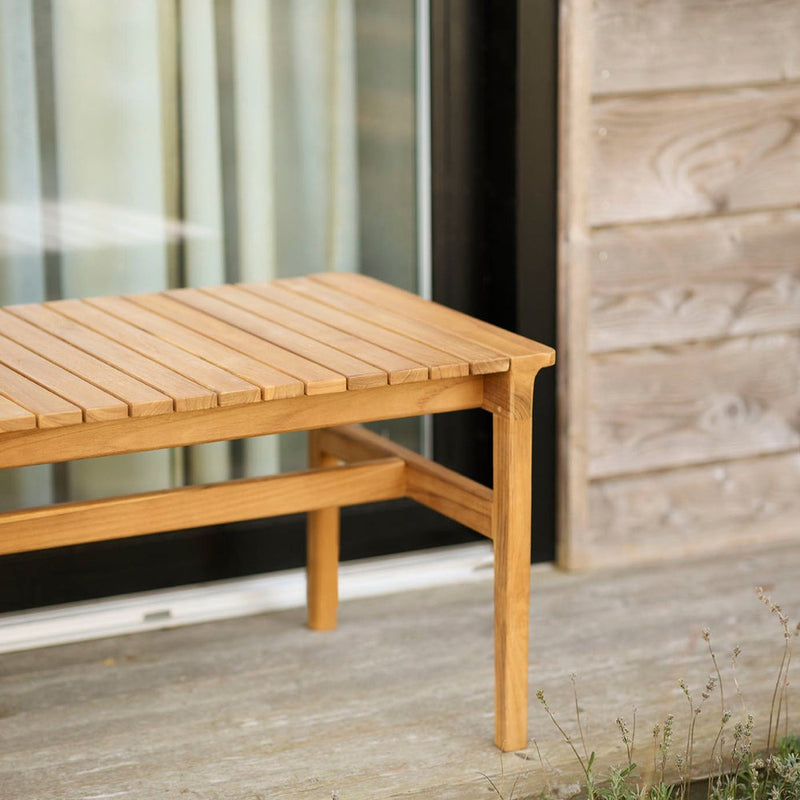 FDB Møbler M10 Sammen 3 Pers. Garden Bench Without Backrest, Solid Nature Oiled Teak