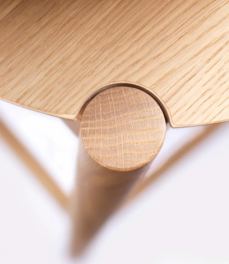 FDB Møbler J185 Øst Counter Chair, Nature Lacquered Oak/Nature Veneer