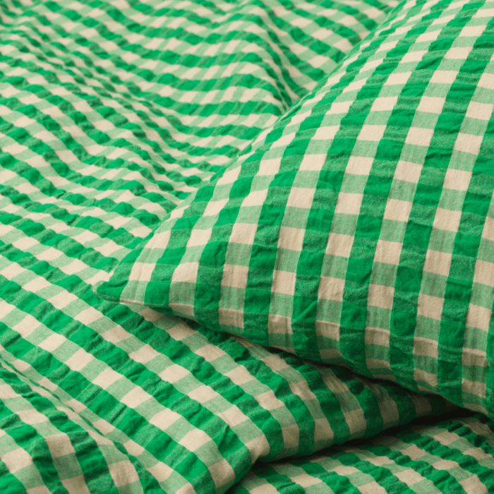 JUNA Bæk&Bølge Duvet Cover Set, Green/Sand – rosendahl.com