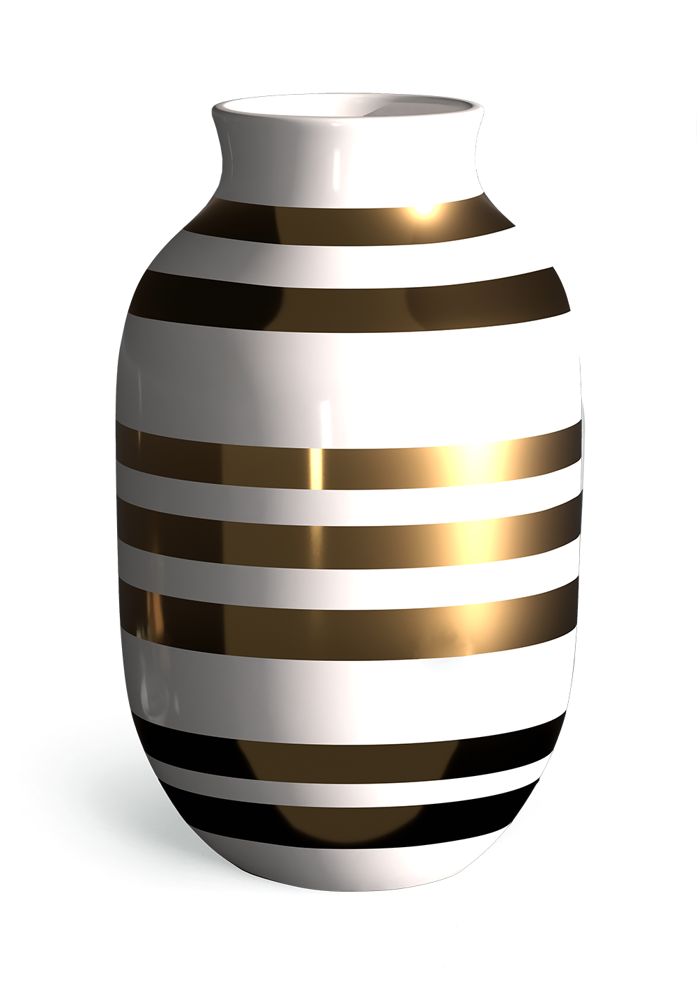 Kähler Omaggio Floor Vase, Brass, H: 19.7