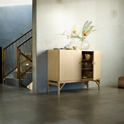 FDB Møbler A232 Drawer, Nature Lacquered Oak, Small