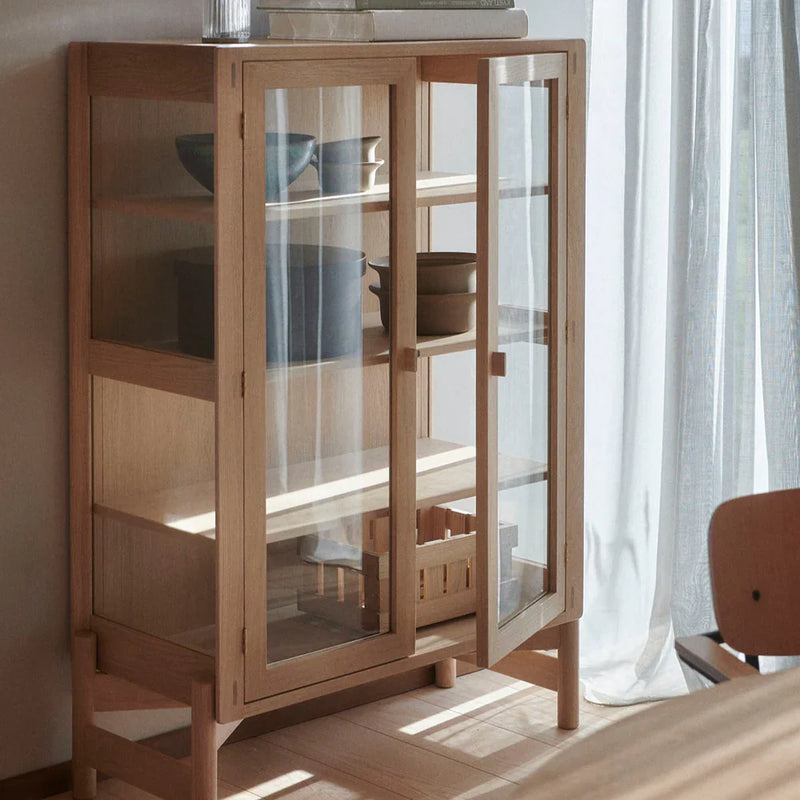 FDB Møbler A90 Boderne Display Cabinet, Nature Lacquered Oak