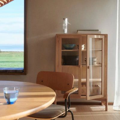 FDB Møbler A90 Boderne Display Cabinet, Nature Lacquered Oak