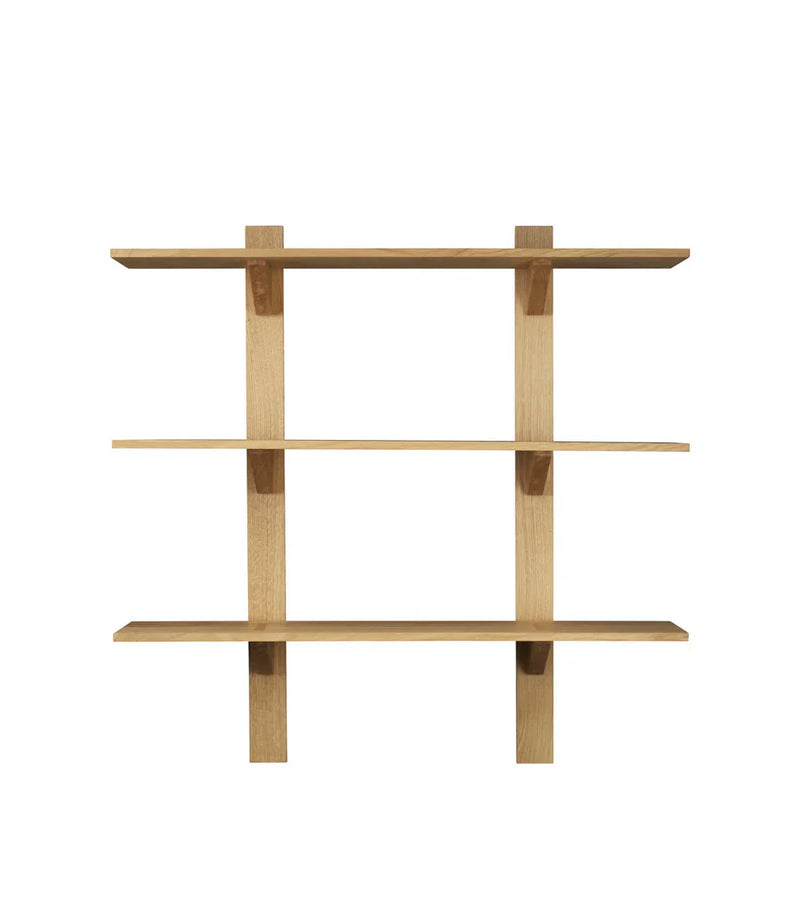 FDB Møbler B100 Shelves, Solid Nature Oiled Oak, Wide