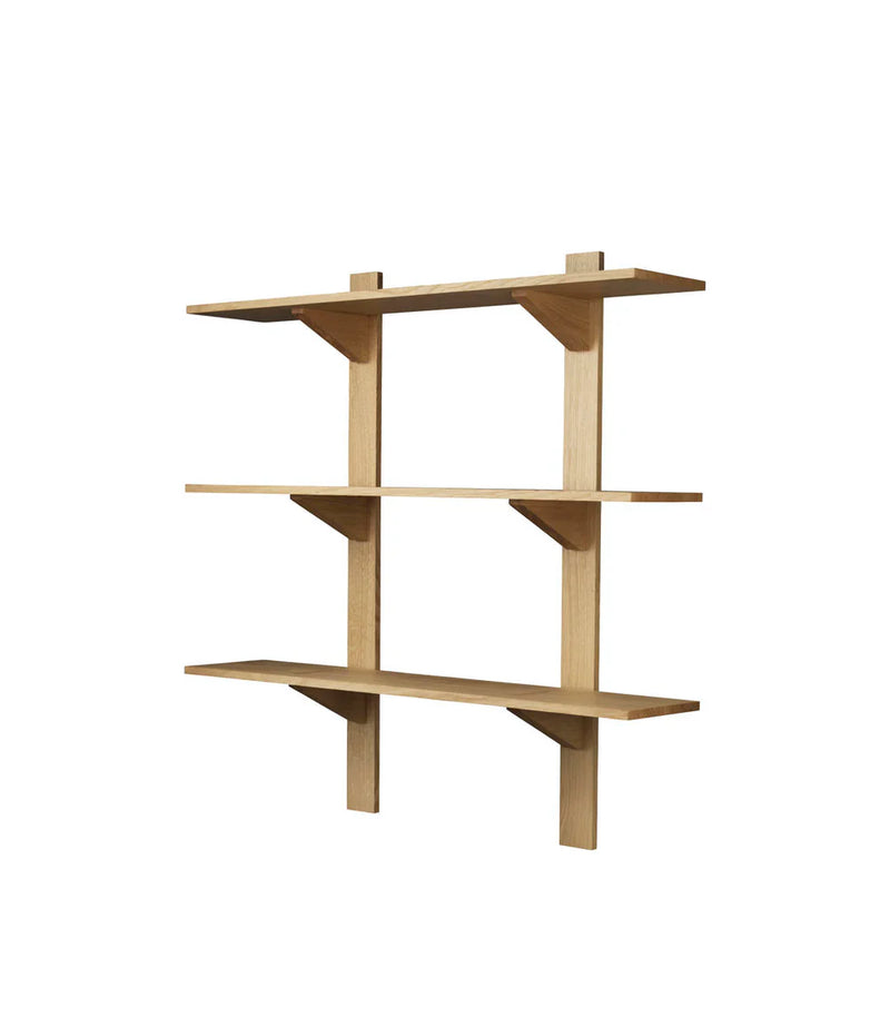 FDB Møbler B100 Shelves, Solid Nature Oiled Oak, Wide