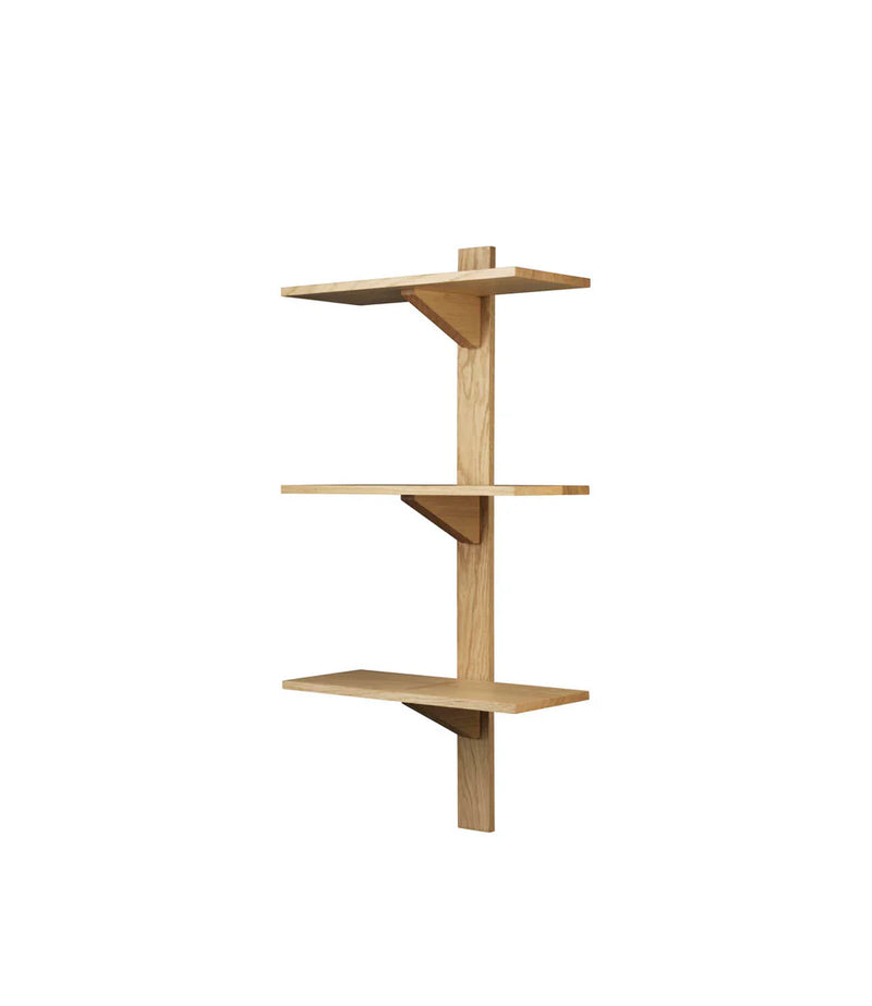 FDB Møbler B100 Shelves, Solid Nature Oiled Oak, Narrow