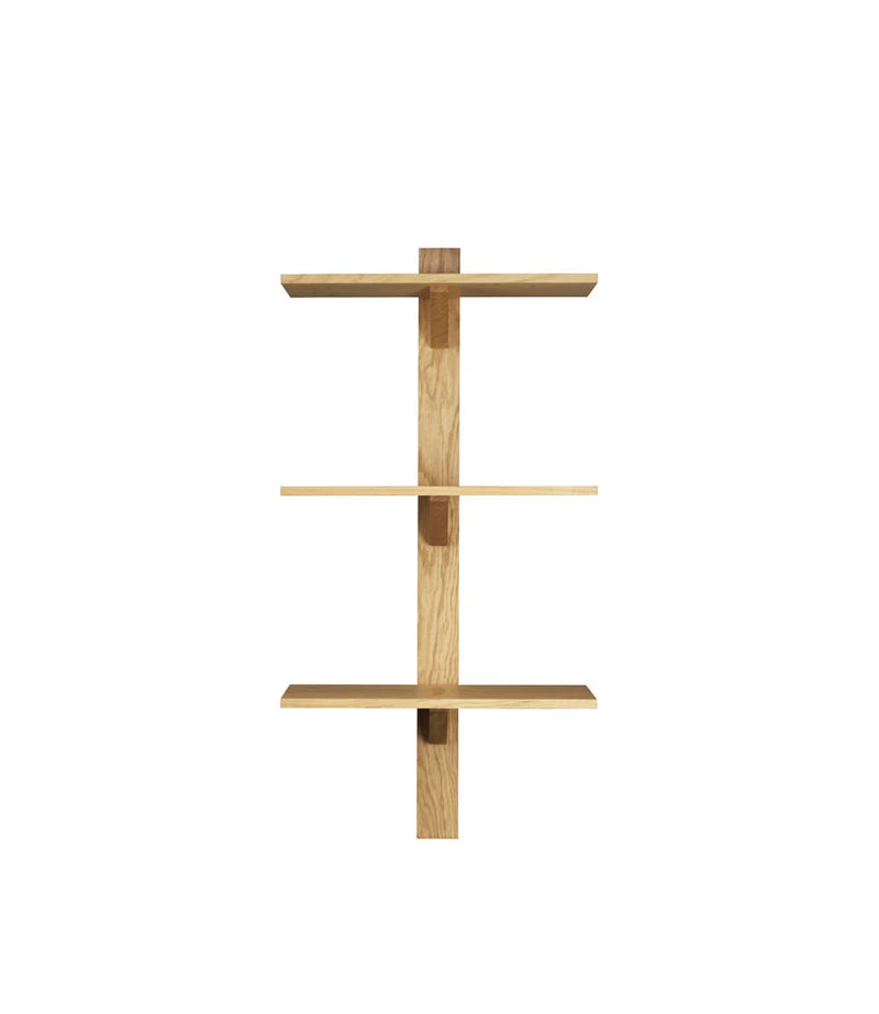FDB Møbler B100 Shelves, Solid Nature Oiled Oak, Narrow