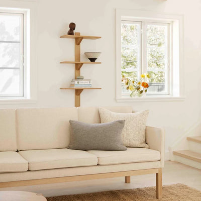 FDB Møbler B100 Shelves, Solid Nature Oiled Oak, Narrow