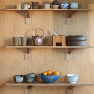 FDB Møbler B100 Shelves, Solid Nature Oiled Oak, Wide