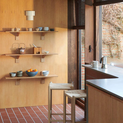 FDB Møbler B100 Shelves, Solid Nature Oiled Oak, Wide