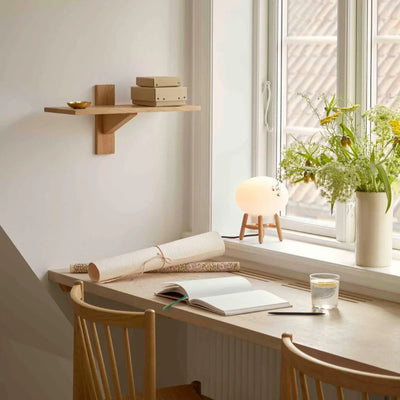 FDB Møbler B100 Shelves, Solid Nature Oiled Oak, Narrow