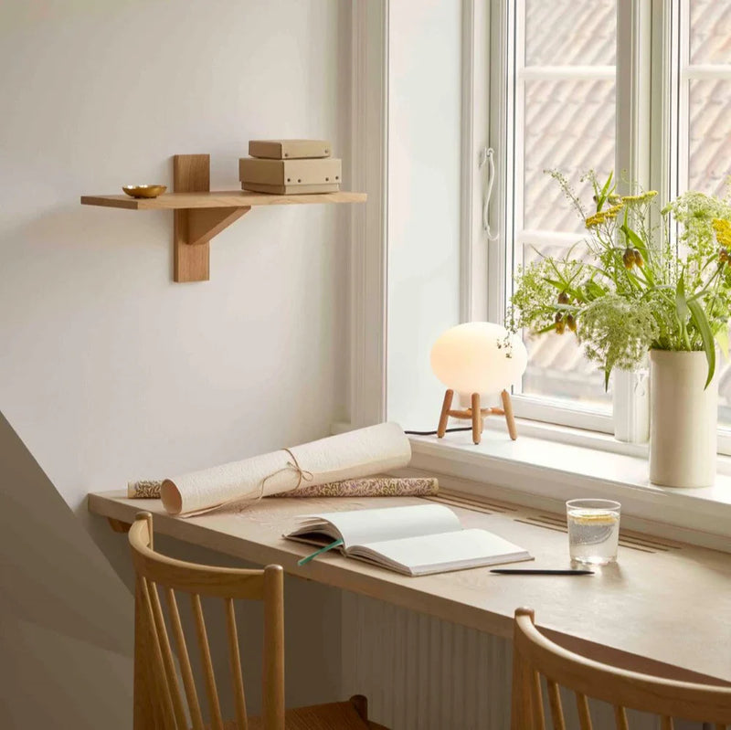 FDB Møbler B100 Shelves, Solid Nature Oiled Oak, Narrow