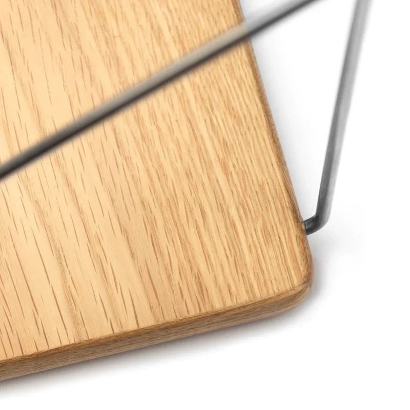 FDB Møbler B145 Shelf With Brackets, Nature Lacquered Oak/Stainless Steel