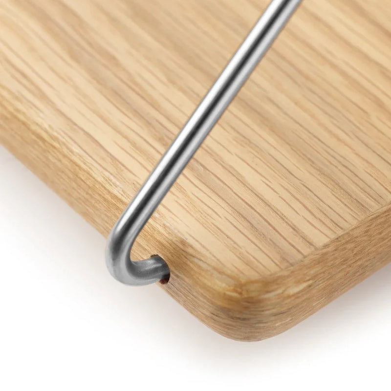 FDB Møbler B145 Shelf With Brackets, Nature Lacquered Oak Veneer/Stainless Steel