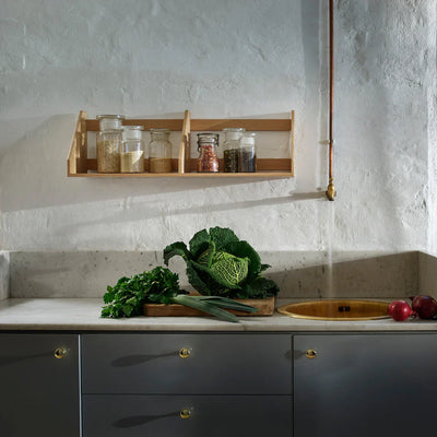 FDB Møbler B5 Shelf, Solid Nature Lacquered Oak