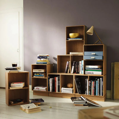 FDB Møbler B98 Bookcase Plinth, Solid Nature Lacquered Oak