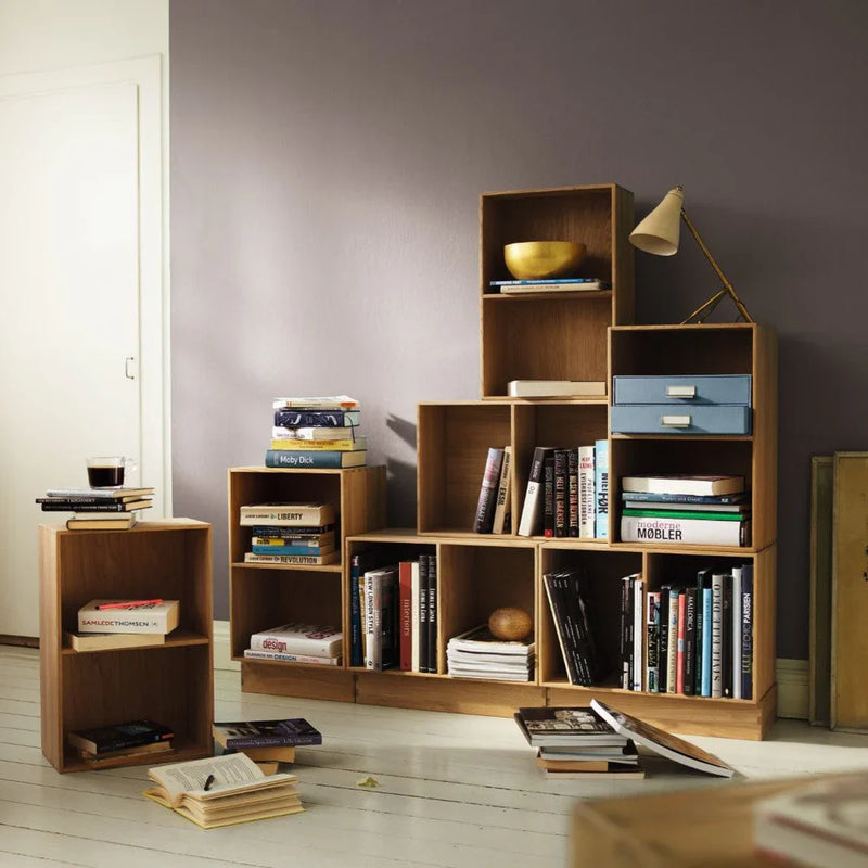 FDB Møbler B98 Bookcase Plinth, Solid Nature Lacquered Oak