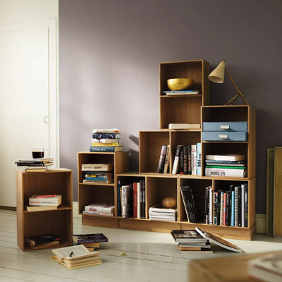 FDB Møbler B98 Bookcase Plinth, Solid Nature Lacquered Oak