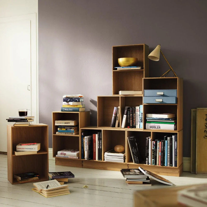 FDB Møbler B98 Bookcase, Solid Nature Lacquered Oak
