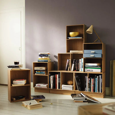 FDB Møbler B98 Bookcase, Solid Nature Lacquered Oak