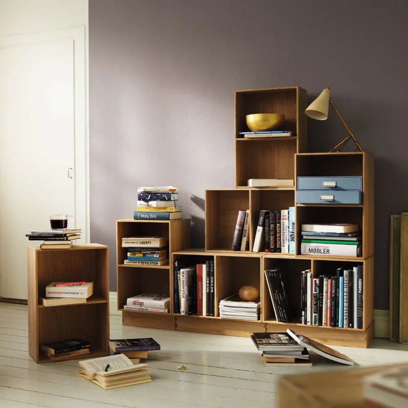 FDB Møbler B98 Bookcase, Solid Nature Lacquered Oak