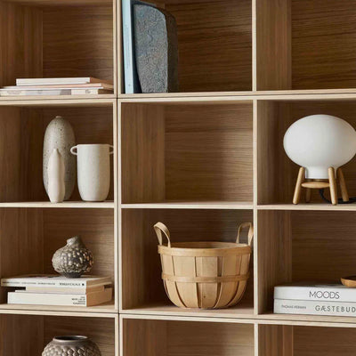 FDB Møbler B98 Bookcase, Solid Nature Lacquered Oak